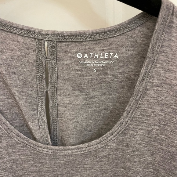 Athleta Women’s Essence Vital Tie Back Tank Top in Grey Heather Size Small NWT - Picture 4 of 5